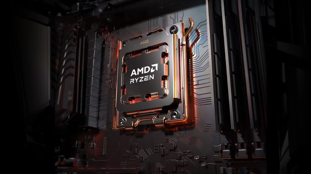 Processeur AMD Ryzen dans un socket AM5