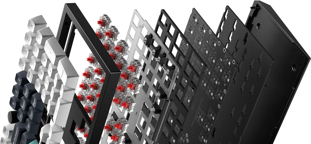 After image showing upgraded Keychron mechanical switches setup
