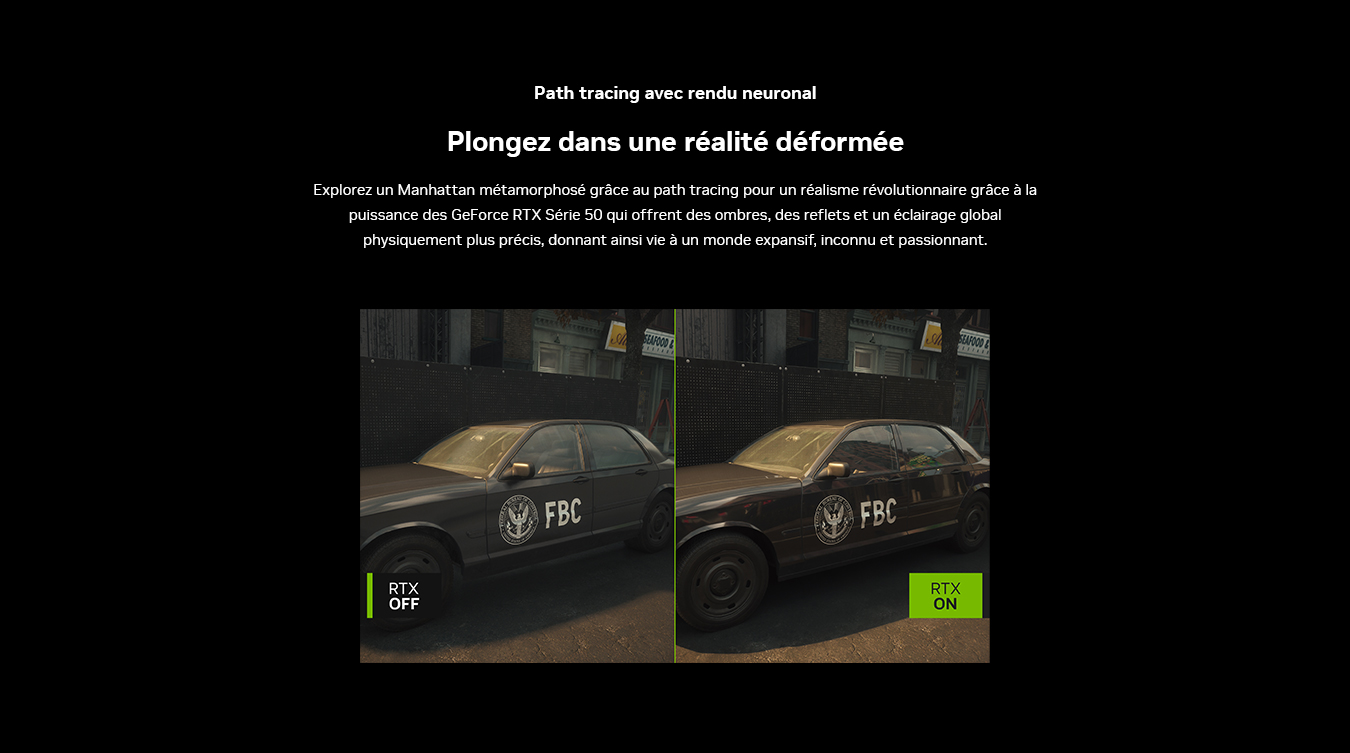 Path tracing avec rendu neuronal. Entrez dans une réalité déformée.