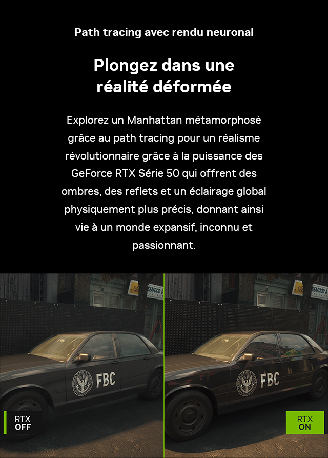 Path tracing avec rendu neuronal. Entrez dans une réalité déformée.