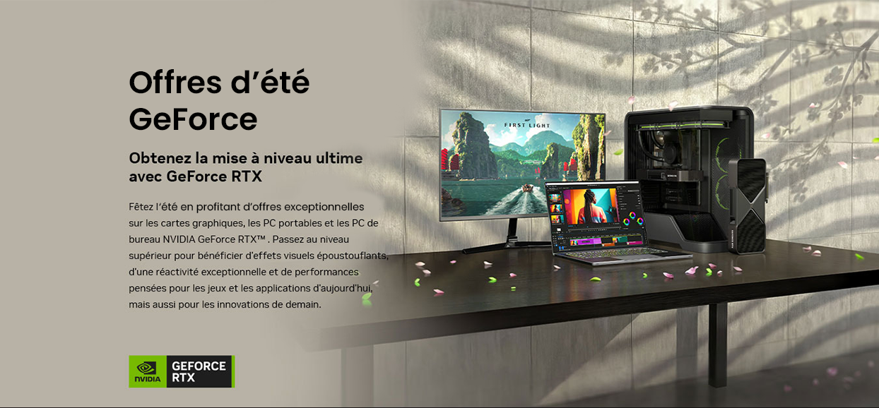 Offres de printemps GeForce, obtenez la mise à niveau ultime avec NVIDIA GeForce RTX