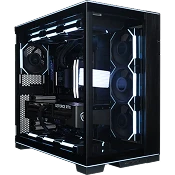 PC gaming Lian Li premium noir avec boîtier en verre et éclairage RGB