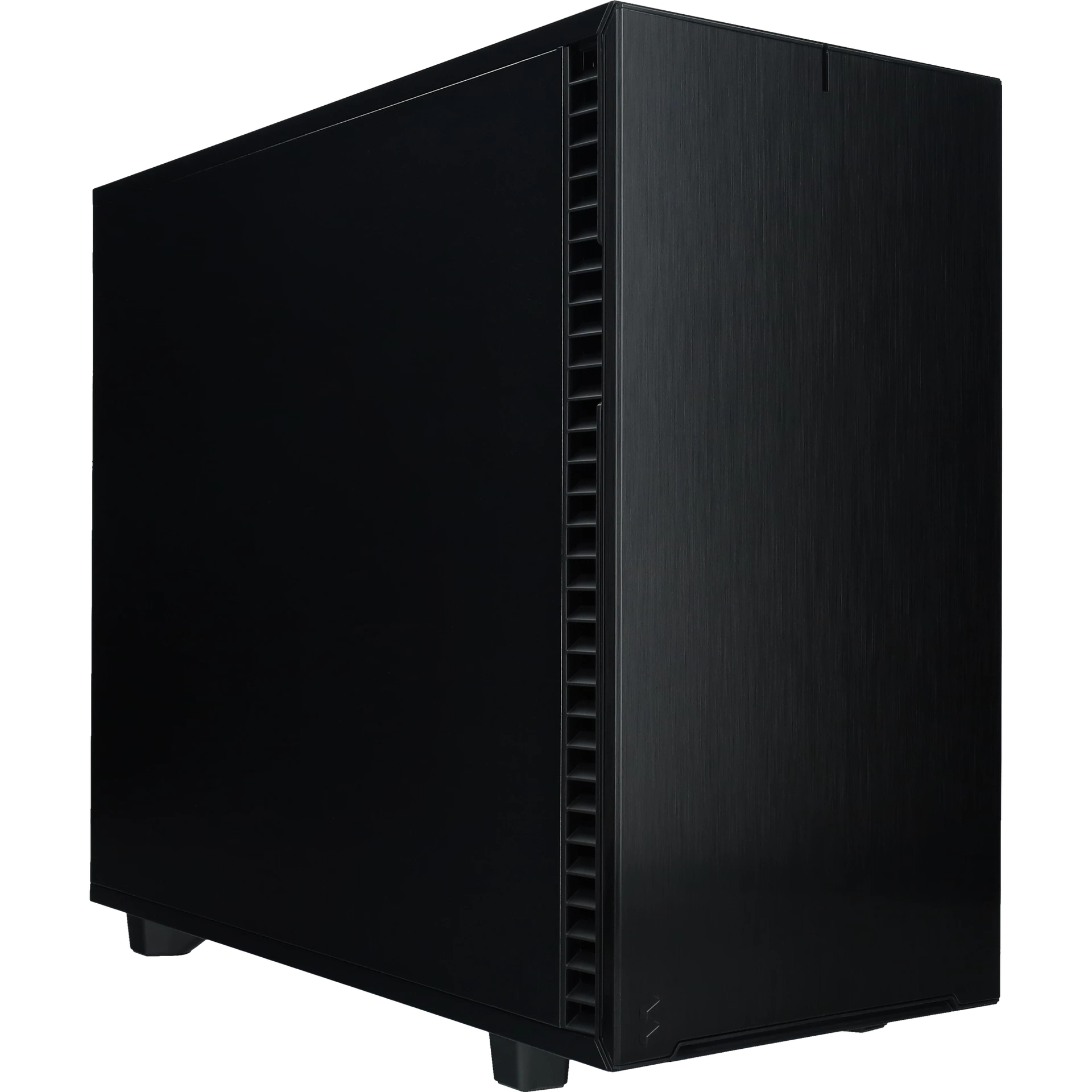 PC tour noir compact avec panneau avant