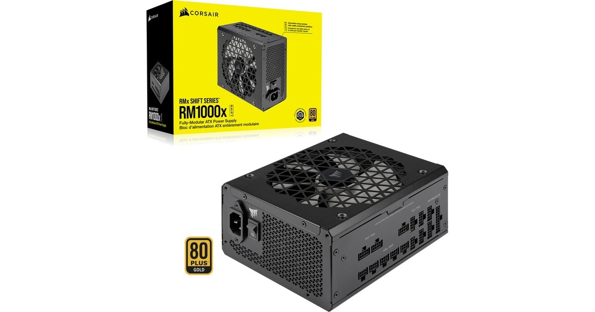 Corsair RM1000x Shift 1000W alimentation Noir, 1x 12VHPWR, 7x 6