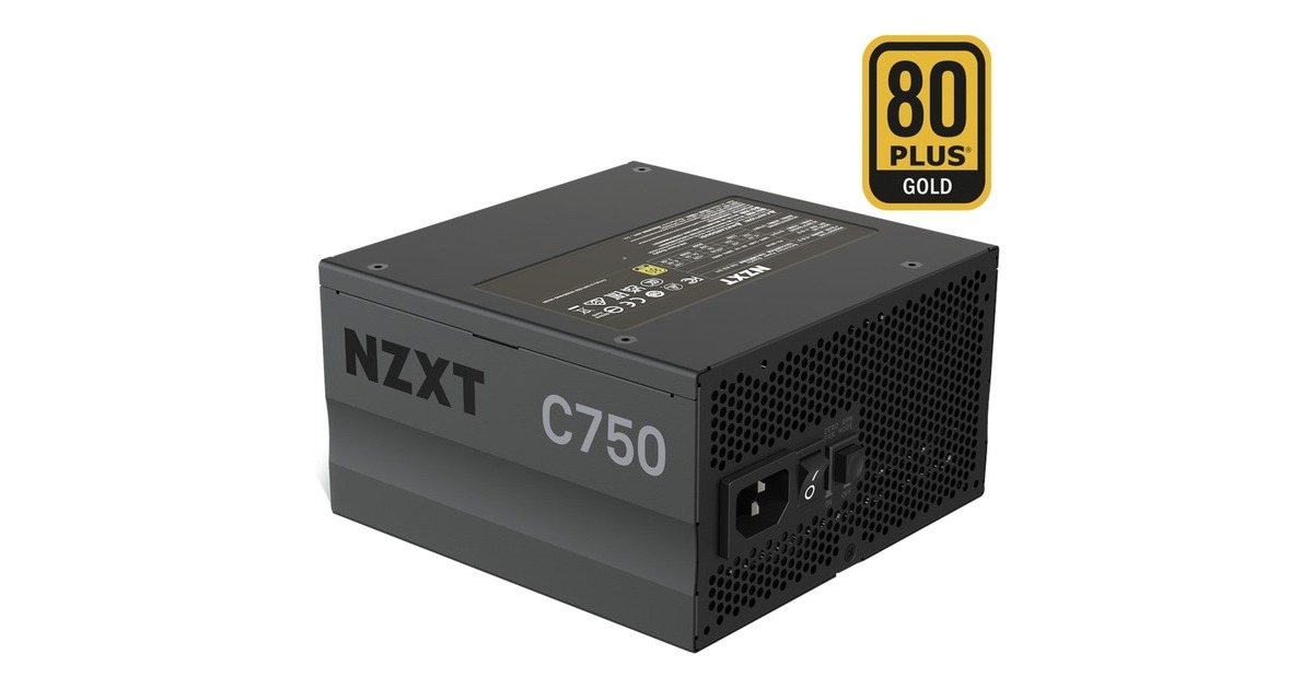 NZXT C750 80+ Gold 750W alimentation Noir, 6x PCIe, Gestion des câbles