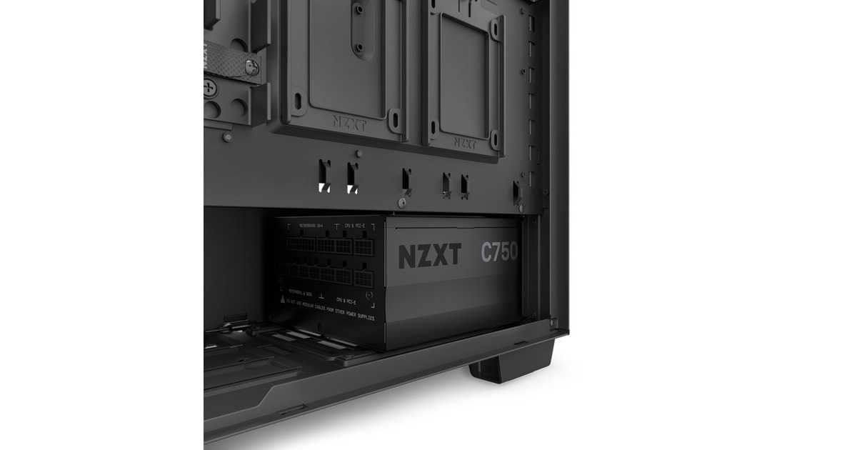 NZXT C750 80+ Gold 750W alimentation Noir, 6x PCIe, Gestion des câbles
