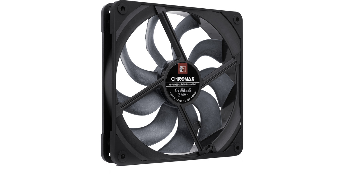 Noctua NF-A14 PWM chromax.black.swap | 140mm Gehäuselüfter - Team Media Noctua NF-A14 PWM chromax.black.swap | 140mm Gehäuselüfter - Team Media