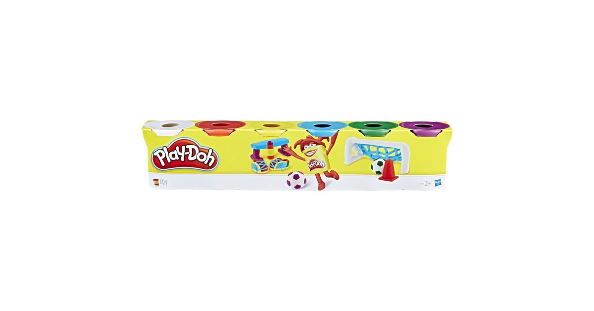 Hasbro Play-doh pack de 6 couleurs de base en plasticine, Pâte à modeler