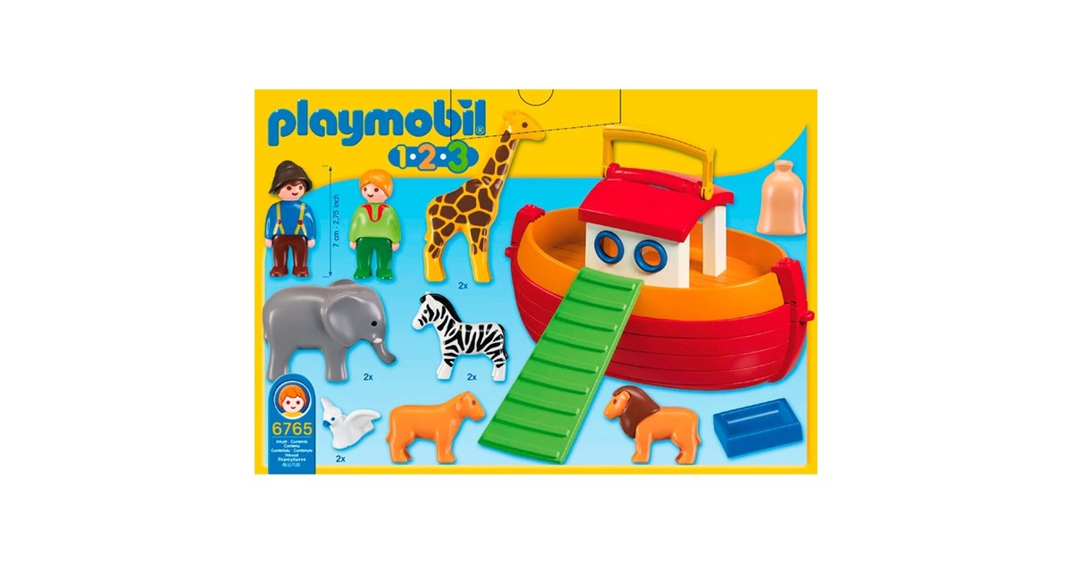 PLAYMOBIL 6765 - PLAYMOBIL 1.2.3 - Arche de Noé Transportable sur  marjanemall aux meilleurs prix au Maroc