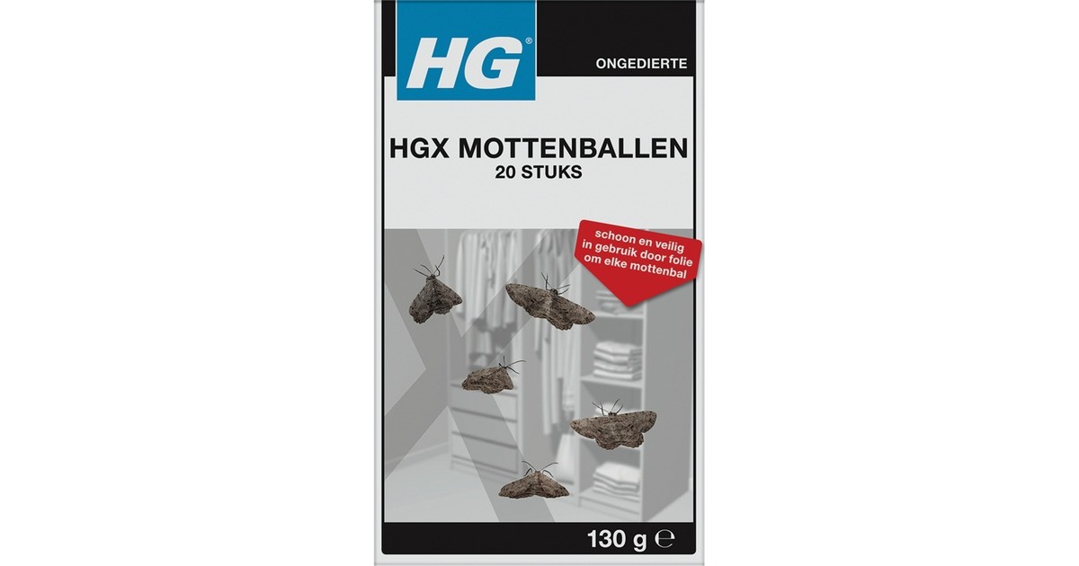 HG Boules de naphtaline HGX 20 pièces, Insecticide