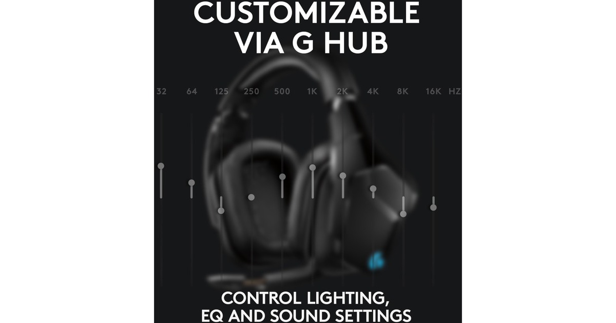 LOGITECH G - Casque Gaming sans fil G935 LIGHTSYNC avec son surround 7.1 -  Noir - Casque Gaming - LOGITECH