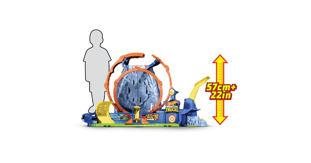 Hot Wheels Monster Trucks TRex Volcano Arena, Circuit