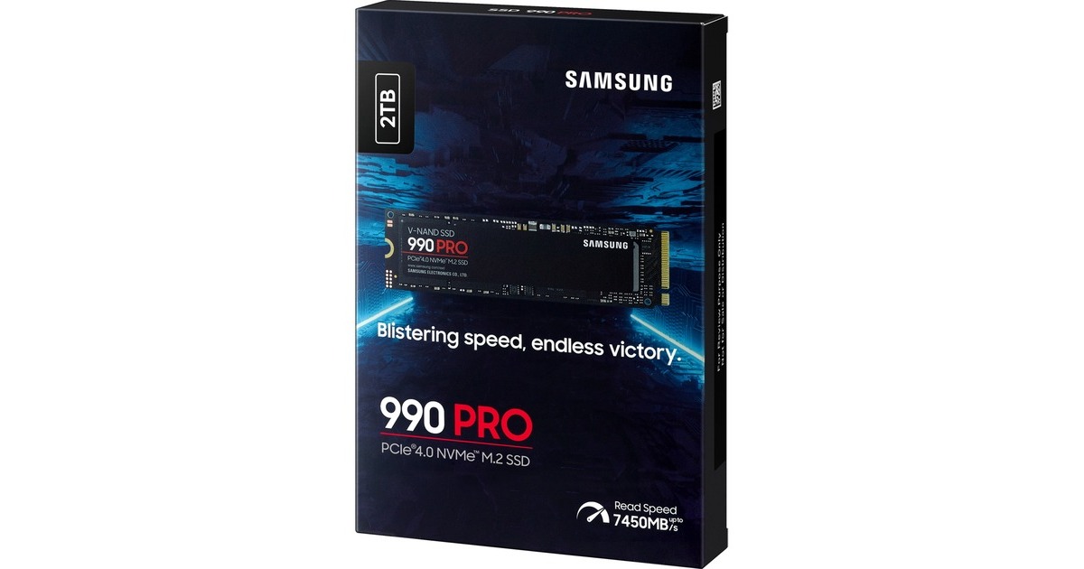 Samsung 990 PRO 2 To SSD MZ-V9P2T0BW, PCIe Gen 4.0 x4, NVMe 2.0