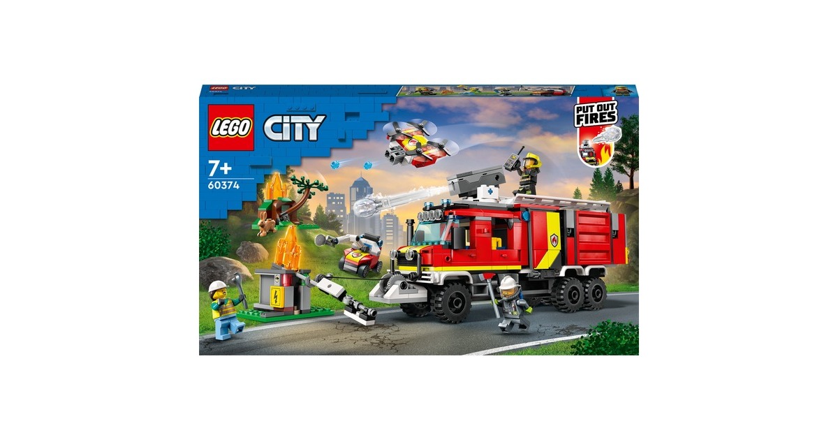Lego®city 60374 - le camion d'intervention des pompiers, jeux de  constructions & maquettes