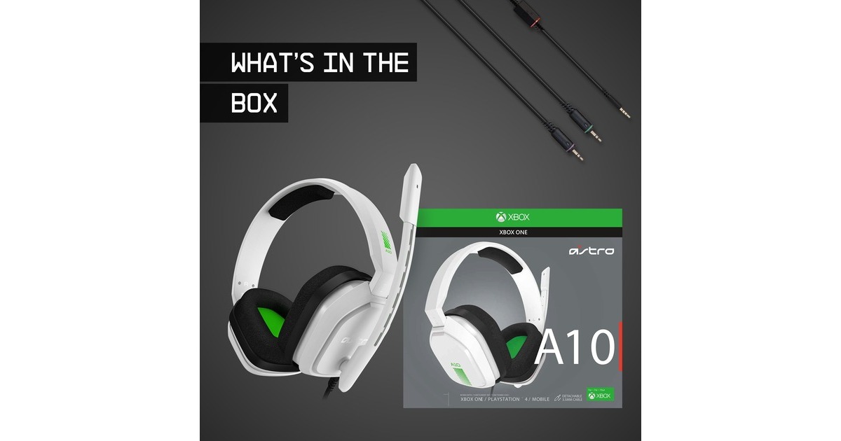 Micro-casque Gaming Astro A10 Gris et vert pour Xbox One - Casque
