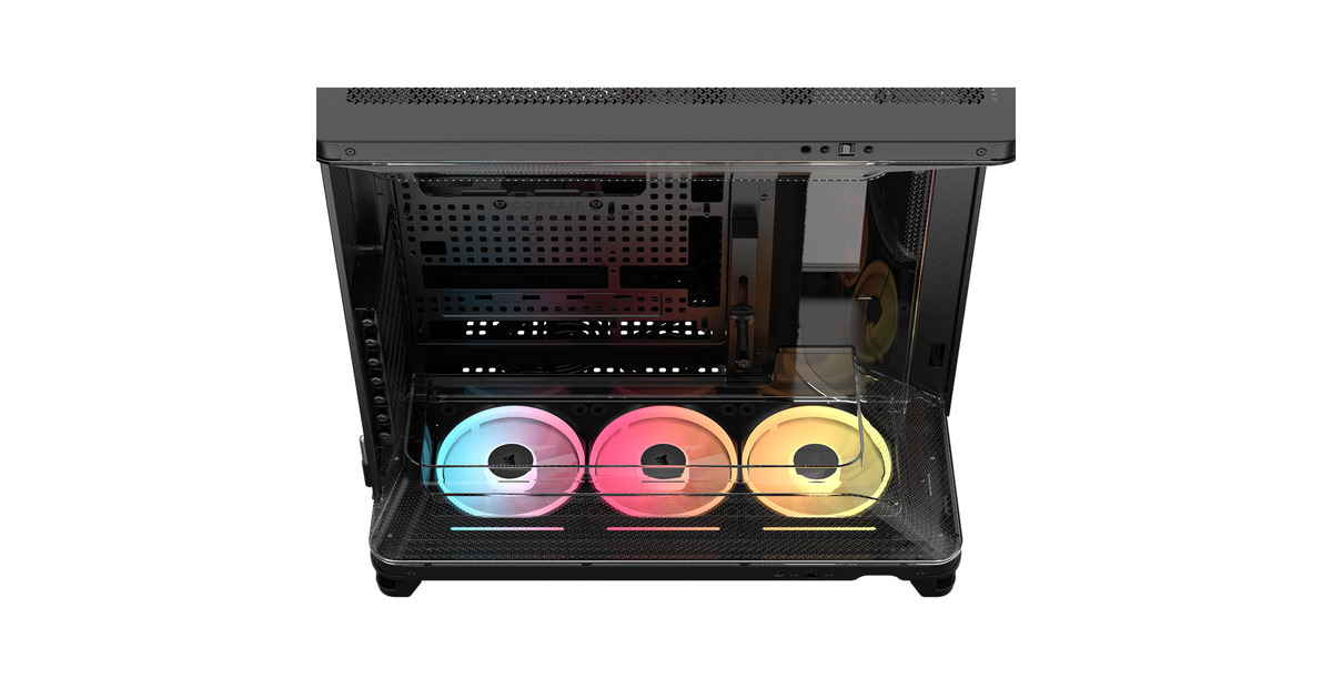 Corsair AIR 5400 LX-R LINK boîtier midi tower Noir | 3x USB-C | RGB ...