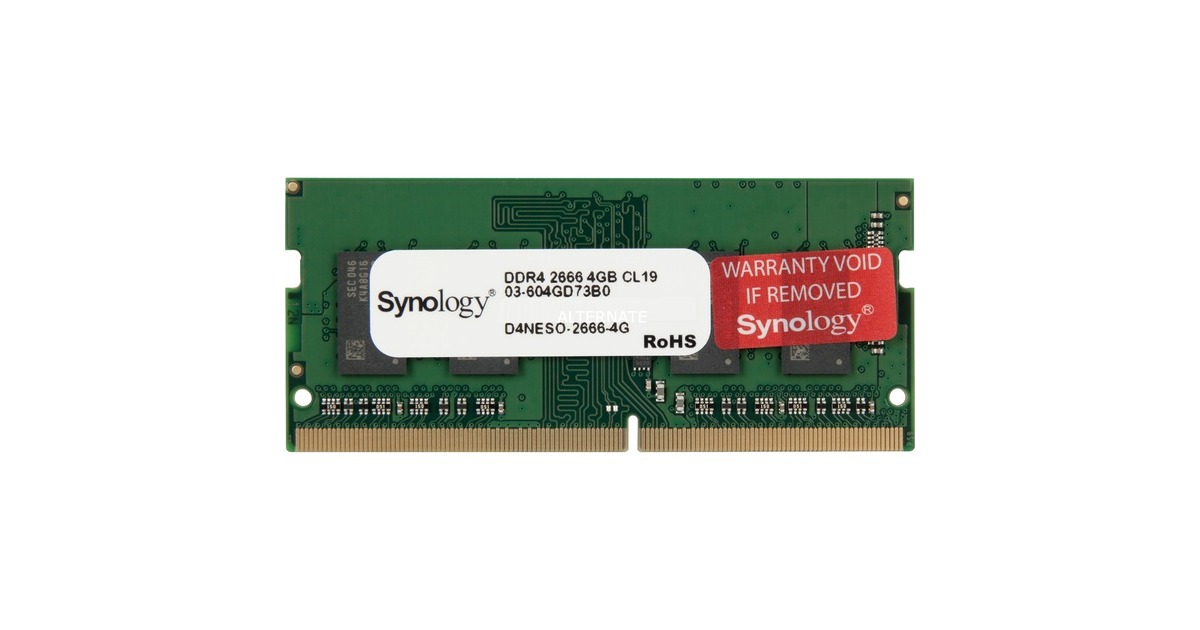 RAM Synology 4Go DDR4 SO-DIMM - D4NESO-2666-4G, Occasion