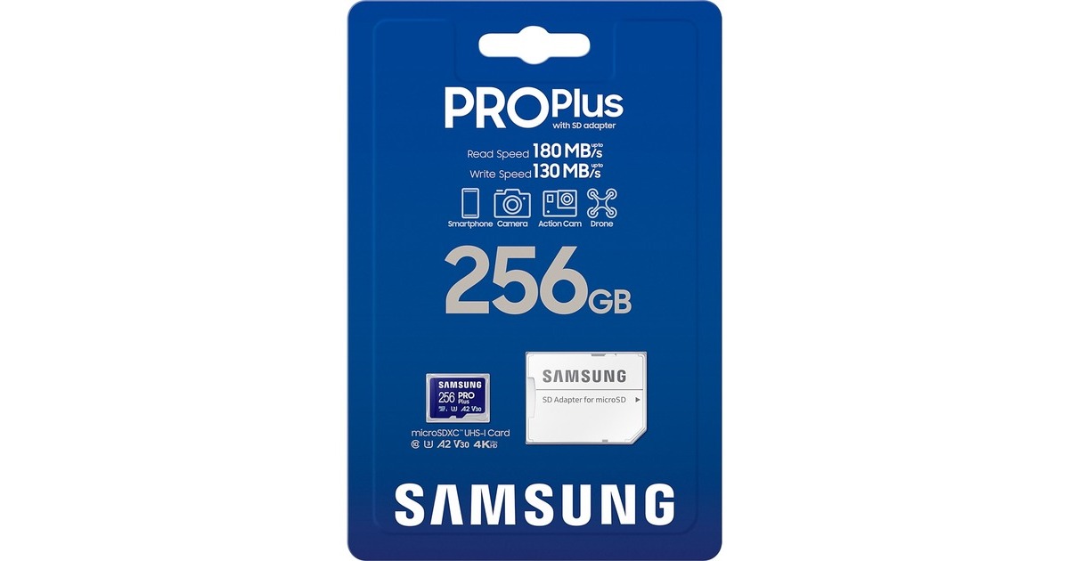 Samsung Carte Micro-SD PRO PLUS 128 Go avec adaptateur SD - Carte