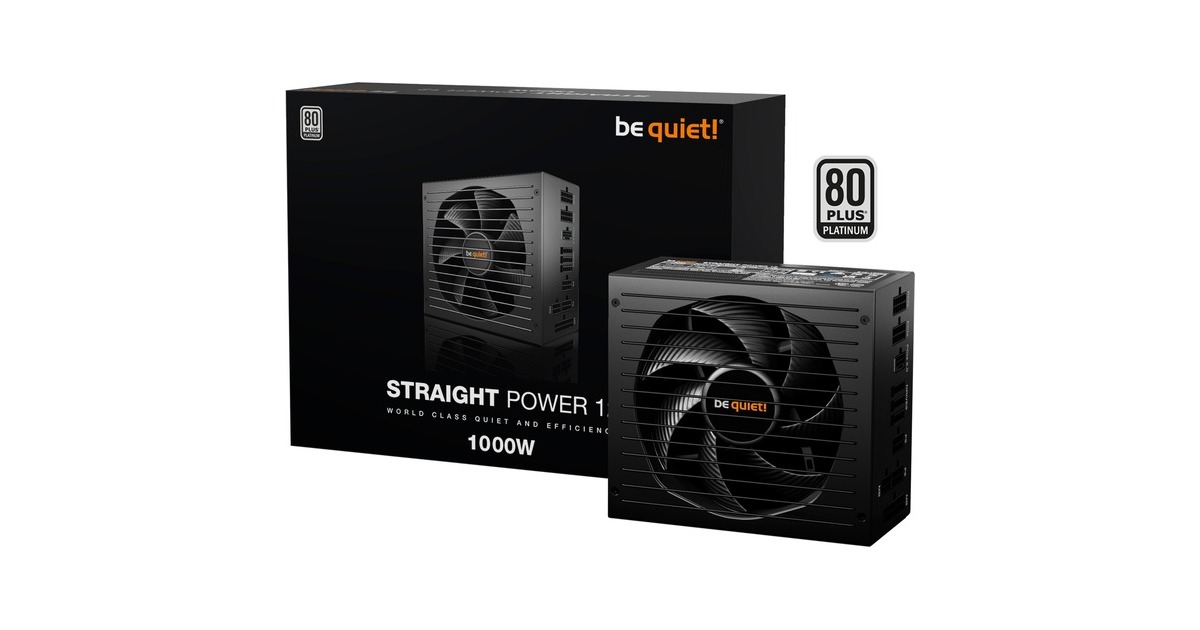 be quiet! Straight Power 12 Platinum, 1000 Watt alimentation Noir