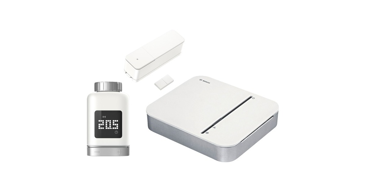 Thermostat d'ambiance Bosch Smart Home pour commander les thermostats de  radiateur, avec affichage de l'humidité, compatible avec l'Assistant Google