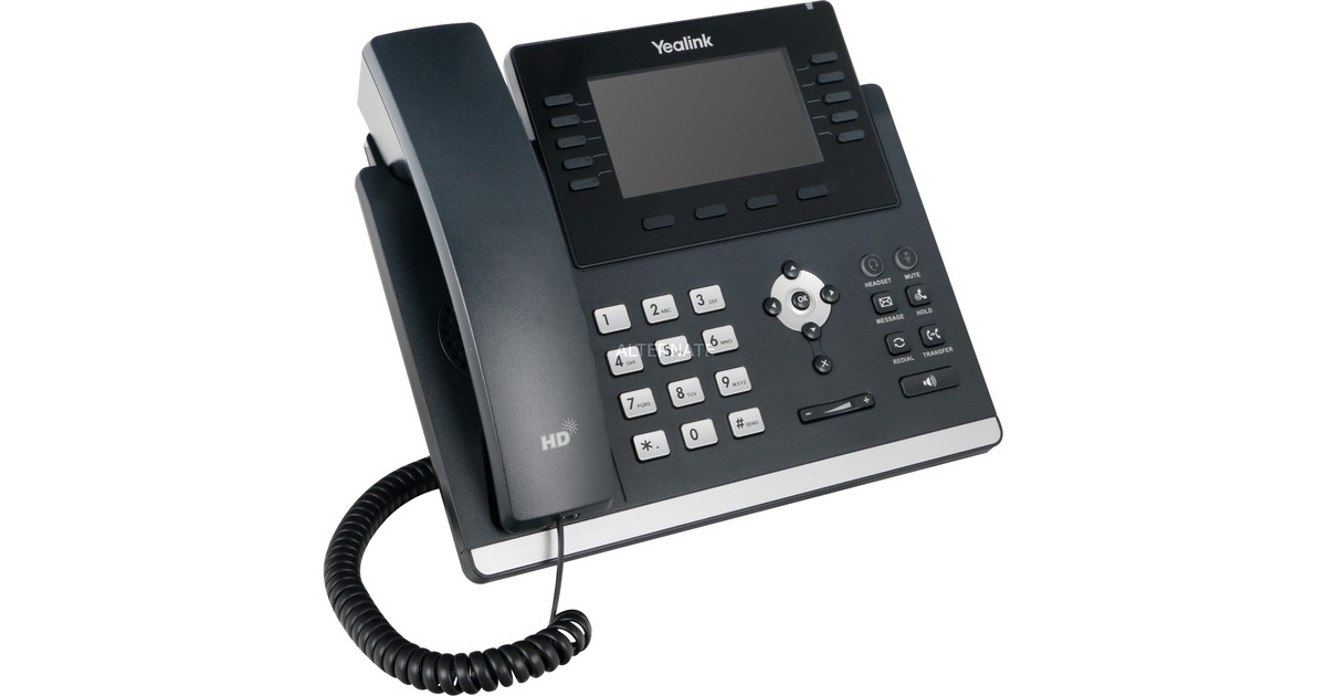 Yealink SIP-T46U téléphone fixe Gris LCD Wifi, Téléphone VoIP Noir,  Téléphone IP, Gris, Combiné sans fil, 1000 entrées, LCD, 10,9 cm (4.3)