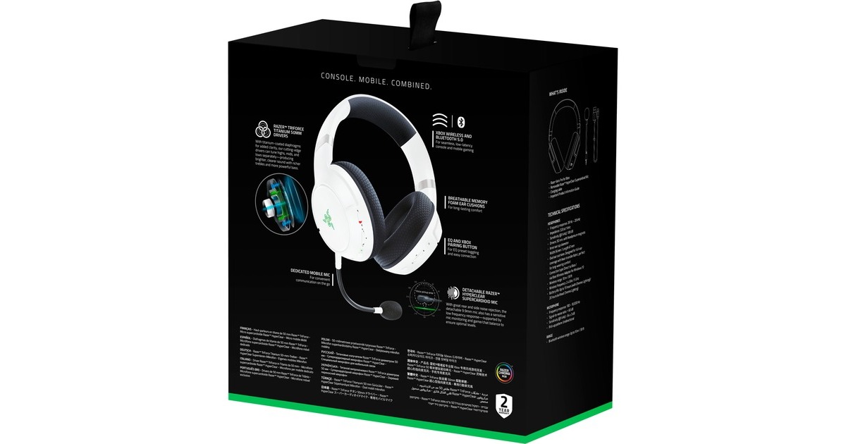 Casque sans fil pour Xbox Series X Razer Kaira - Blanc - Accessoires Xbox -  Xbox