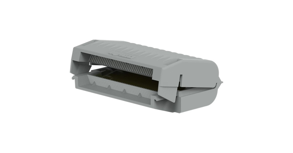 WAGO Gelbox; Gelbehuizing; voor het verbinden van kabels; met gel; 221 Serie; max. 6 mm² connectoren; zonder verbindingsconnectoren; Maat 3; grijs, 207-1433 (2 stuks