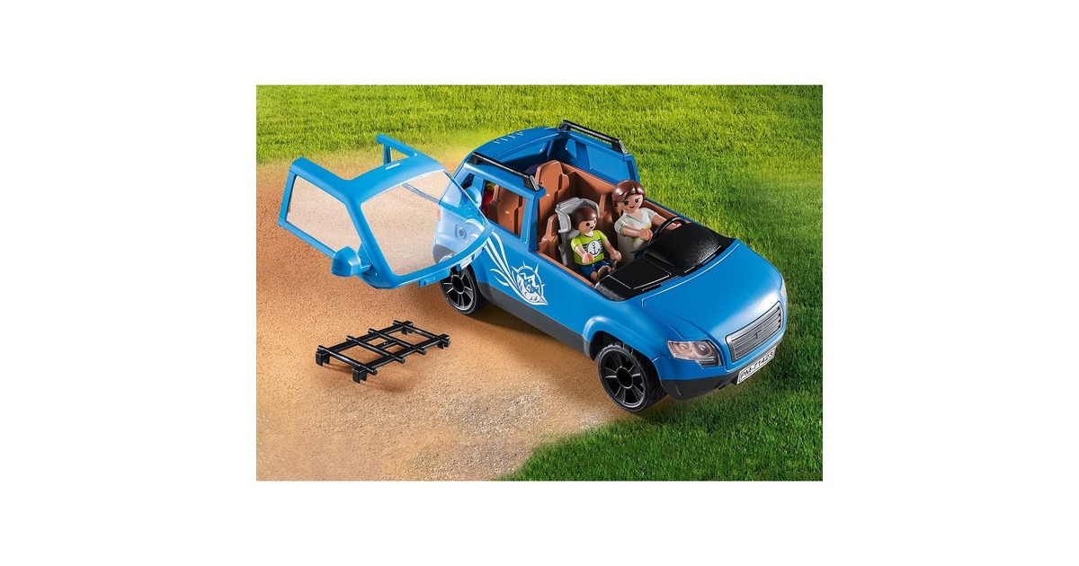 71423 - Playmobil Family Fun - Famille avec voiture et caravane