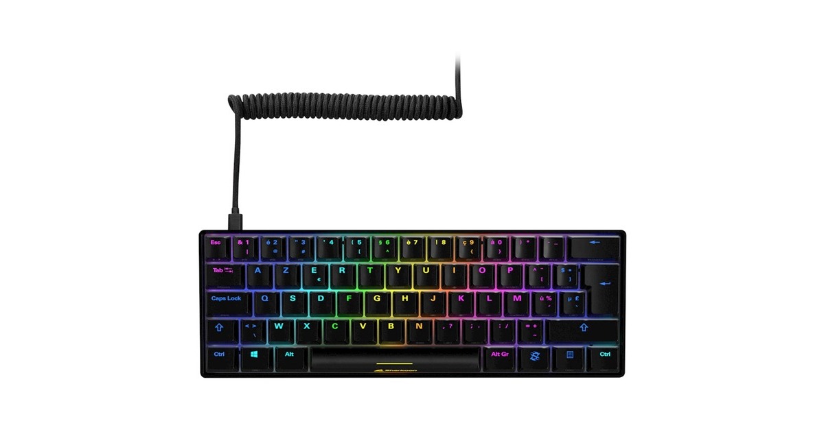 Tastiera Meccanica Sharkoon SGK50 S4 BK - Switch Kailh Red, Layout Francese, Cablata, Nero - 3