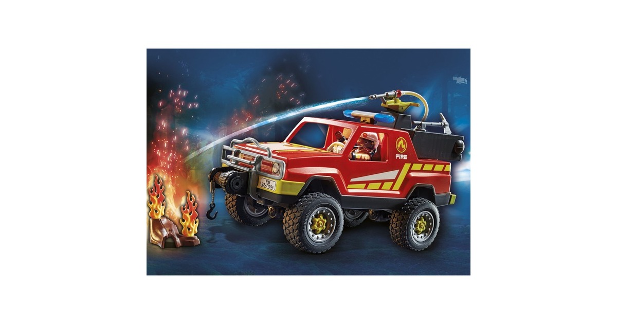 Playmobil 71194 Pick-up et Pompier - City Action - avec Un Personnage, Un  Pick-up & 71092