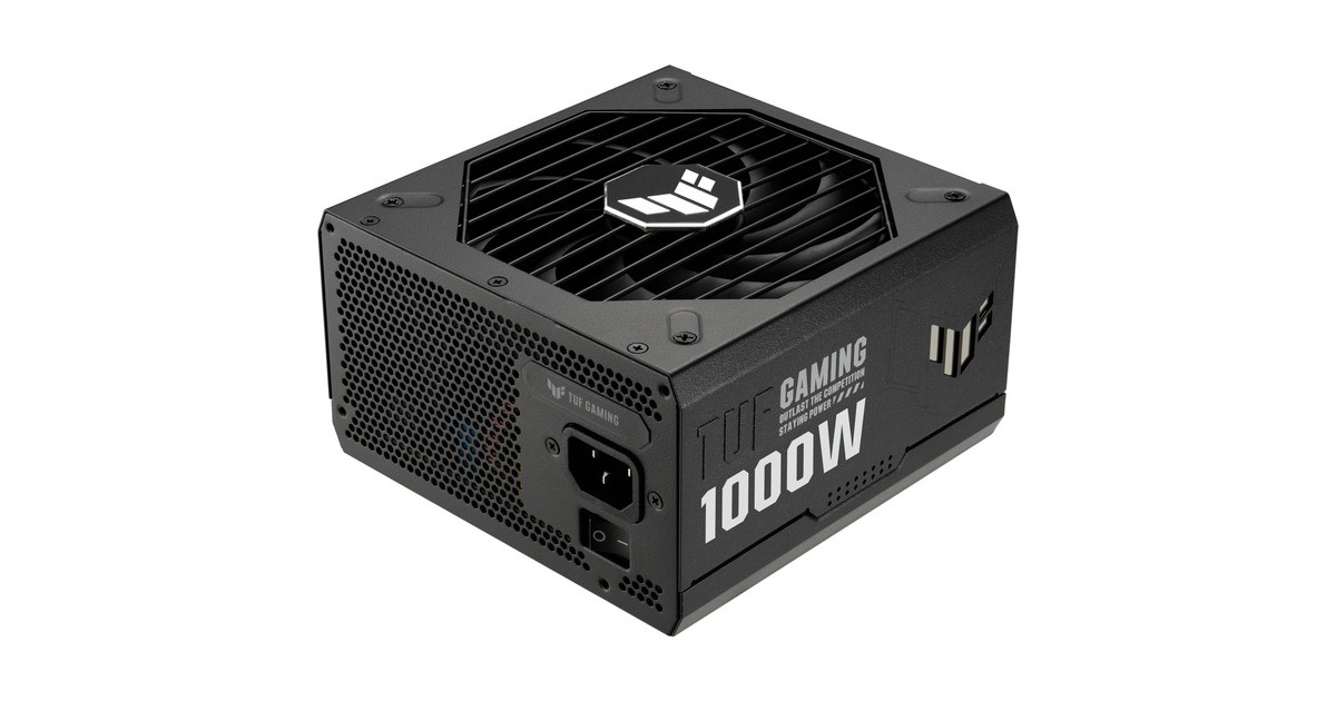 ASUS TUF GAMING 1000W Gold – Bloc d'alimentation PC (1000 Watt, modulable,  80+ Gold, ATX 3.0 compatible, Ventilateurs axiaux à double roulement à