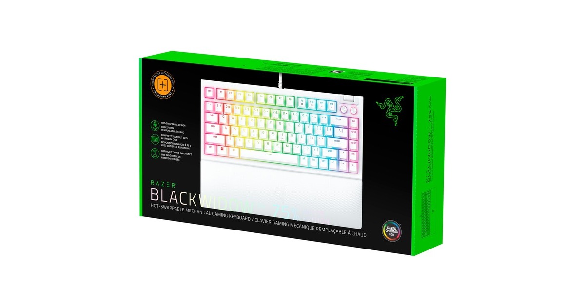 Razer BlackWidow V4 75% - Clavier Gamer Mécanique Compact Et Personnalisable - Commutateurs Hot-swap - Édition Phantom White - 6
