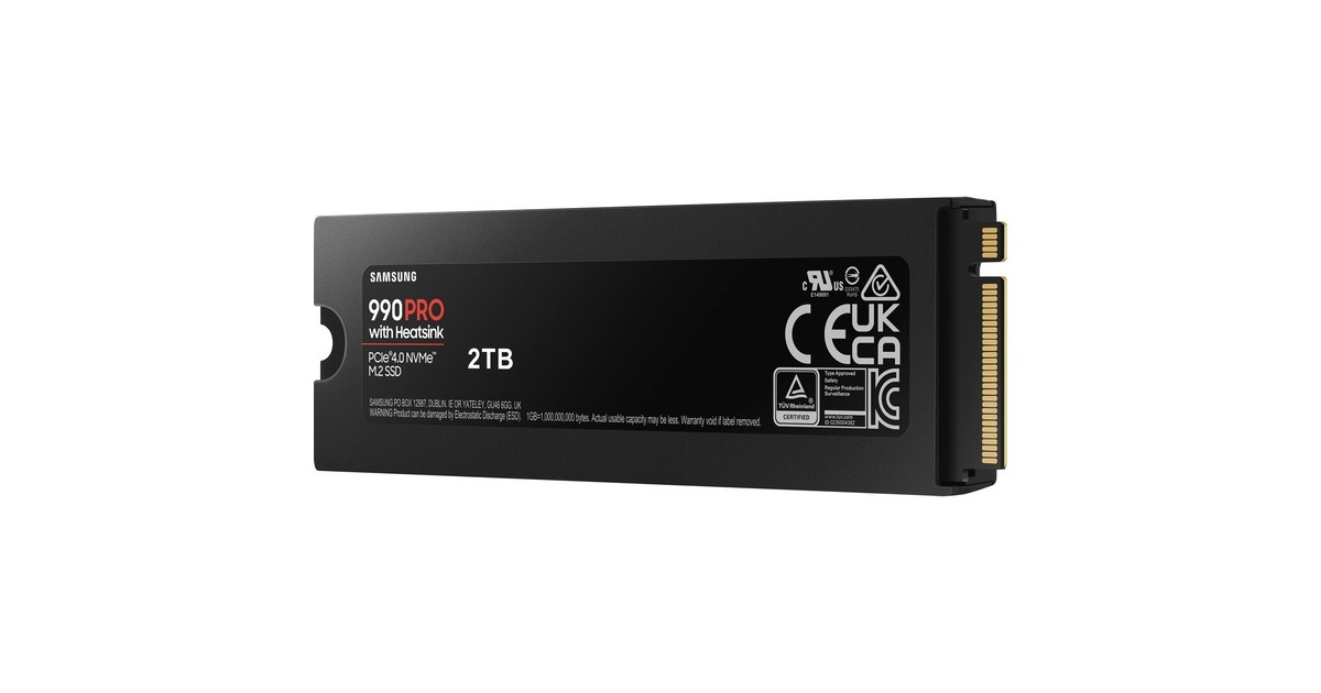 SSD 2To Samsung 990 PRO MZ-V9P2T0CW avec dissipateur PC/PS5