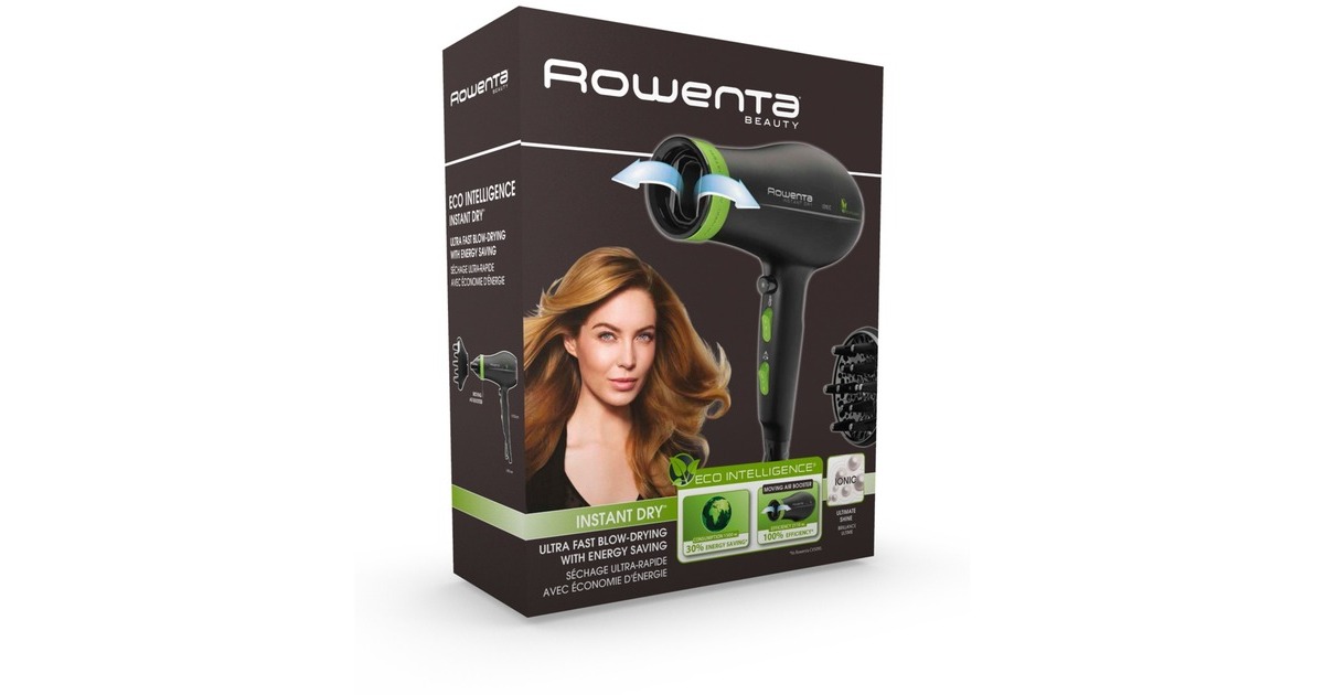 Rowenta CV 6030, Sèche-cheveux Noir/Vert