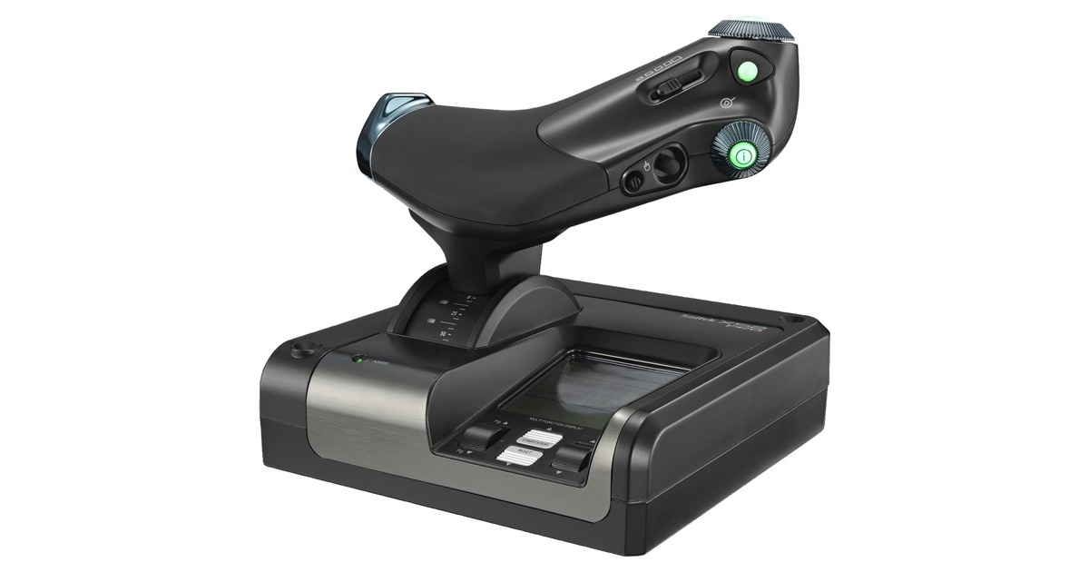 Système de contrôle de vol Saitek X52 clé USB et jeu d'accélérateur PS28 PC