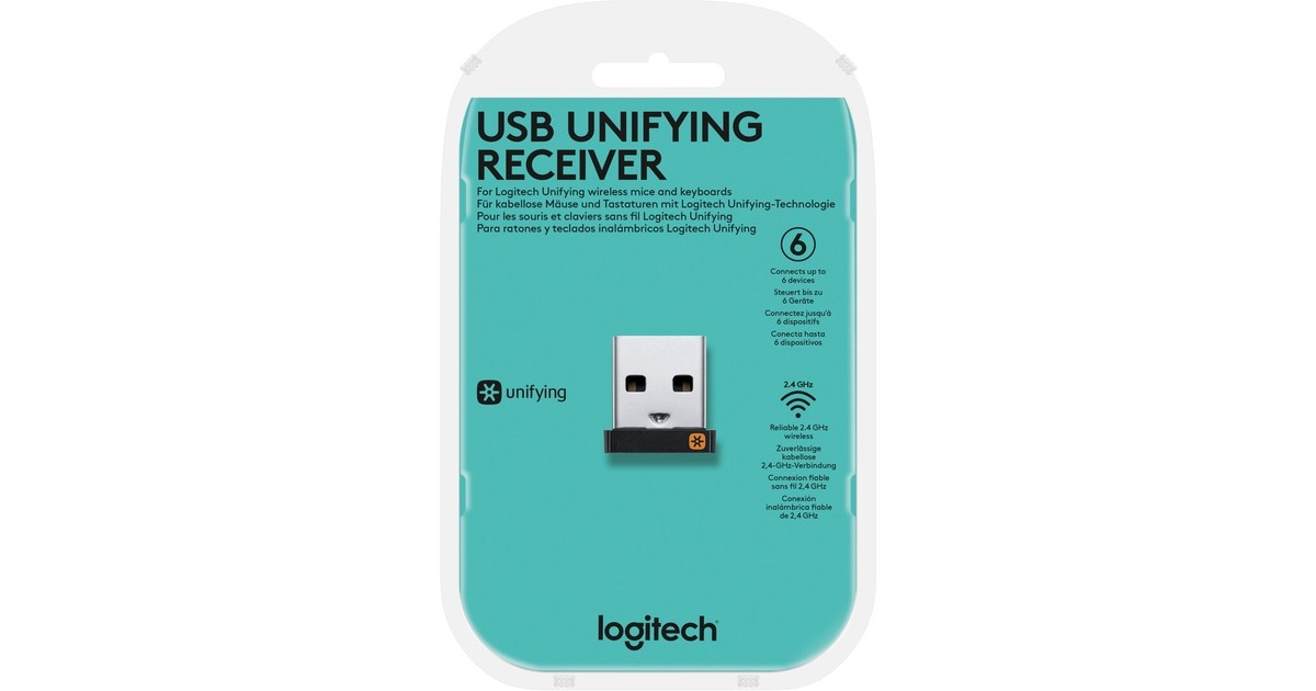 Logitech USB Unifying Receiver Récepteur USB Noir, Récepteur USB
