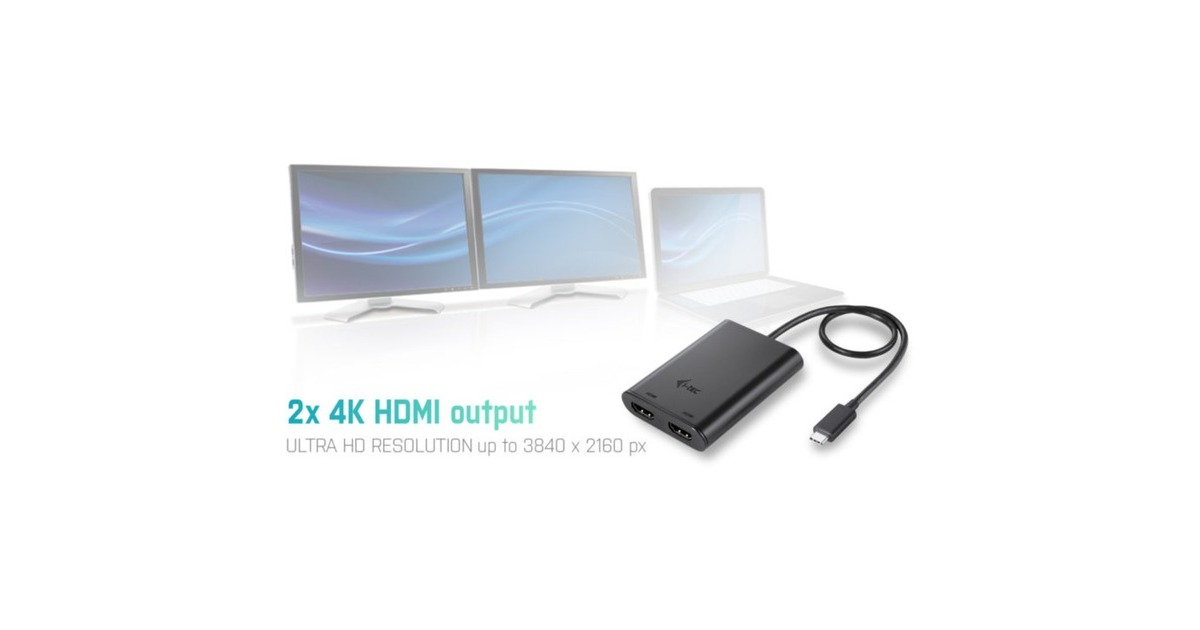 i-tec Adaptateur vidéo USB-C 3.1 vers double HDMI 4K
