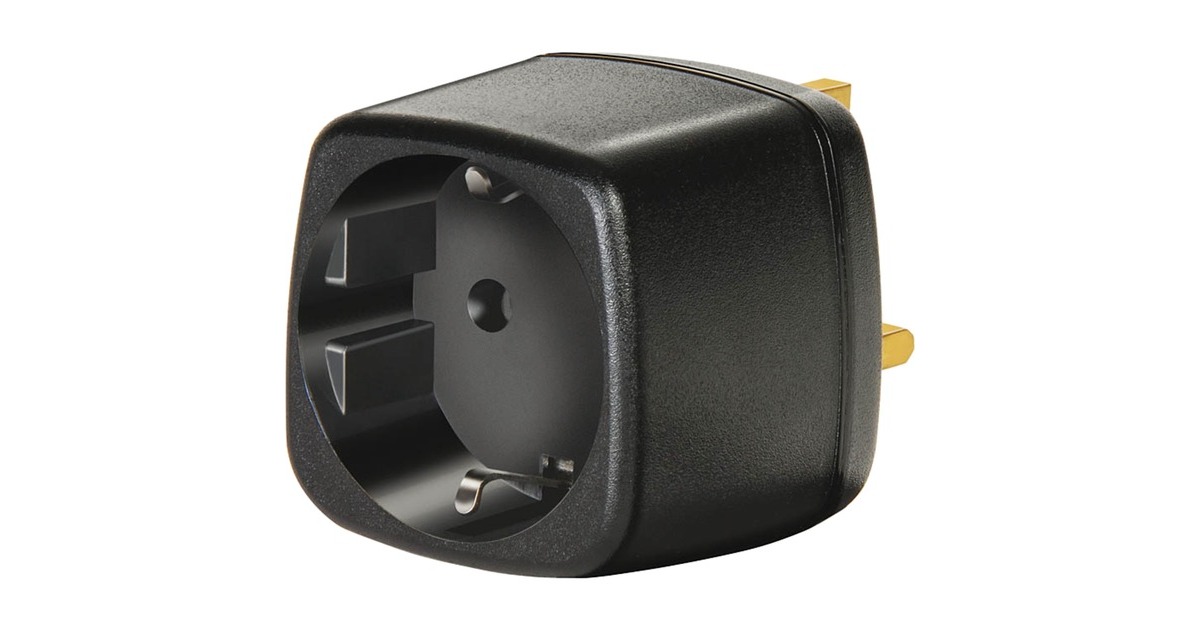 Adaptateur De Voyage UK Vers Prise FR - Brennenstuhl Avec Fusible 13A, Noir