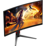 AOC  27" Moniteur gaming incurvé  Noir/Rouge
