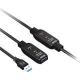 Club 3D Câble USB 3.2 Gen 1 Active Repeater, 15 mètres, Câble d'extension Noir