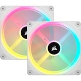 Corsair iCUE LINK QX140 RGB Starter kit ventilateurs de boîtier Blanc, 2 pièces, 140 x 140 x 25 mm, PWM, contrôleur inclus