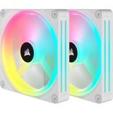 Corsair iCUE LINK QX140 RGB Starter kit ventilateurs de boîtier Blanc, 2 pièces, 140 x 140 x 25 mm, PWM, contrôleur inclus