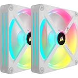 Corsair iCUE LINK QX140 RGB Starter kit ventilateurs de boîtier Blanc, 2 pièces, 140 x 140 x 25 mm, PWM, contrôleur inclus