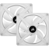 Corsair iCUE LINK QX140 RGB Starter kit ventilateurs de boîtier Blanc, 2 pièces, 140 x 140 x 25 mm, PWM, contrôleur inclus