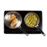 Domo Table de cuisson à induction 2 brûleurs - DO338IP, Plaque chauffante Noir