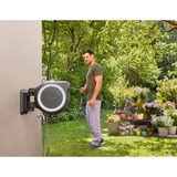 GARDENA RollUp Enrouleur mural Automatique Noir, Gris, Tambour à tuyau Gris, Enrouleur mural, Automatique, Fonctionnel, Noir, Gris, Mural, -90 - 90°