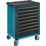 Hazet 179N-8 chariot d'outils Métal, Plastique, Acier inoxydable, Chariot à outils Bleu/Noir, Métal, Plastique, Acier inoxydable, Noir, Bleu, 7 tiroir(s), 1 tiroir(s), Tiroirs télescopiques sur roulements à billes, 540 kg