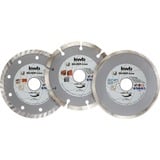 KWB Set Disques de coupe diamantés 125mm, 3 pièces, Disque de coupe 