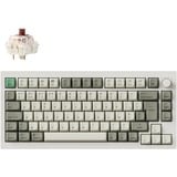 Keychron Q1 Max-P3Z QMK, clavier Blanc, Layout BE, Gateron Jupiter Brown, RGB leds, 75%, Hot-swappable, Bluetooth, 2.4GHz