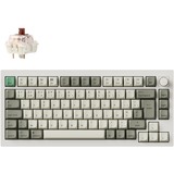 Keychron Q1 Max-P3 QMK, clavier Blanc, Layout BE, Gateron Jupiter Brown, RGB leds, 75%, Hot-swappable, Bluetooth, 2.4GHz